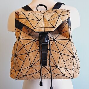 Geometric cork backpack